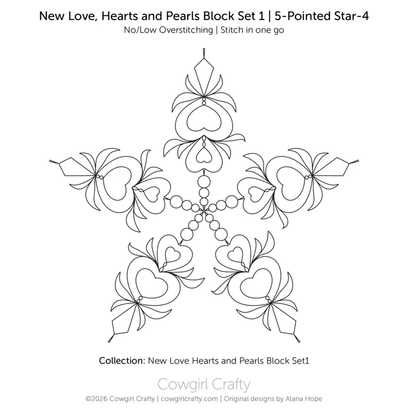 New Love, Hearts and Pearls Block Set 1 | 5-Pointed Star-4