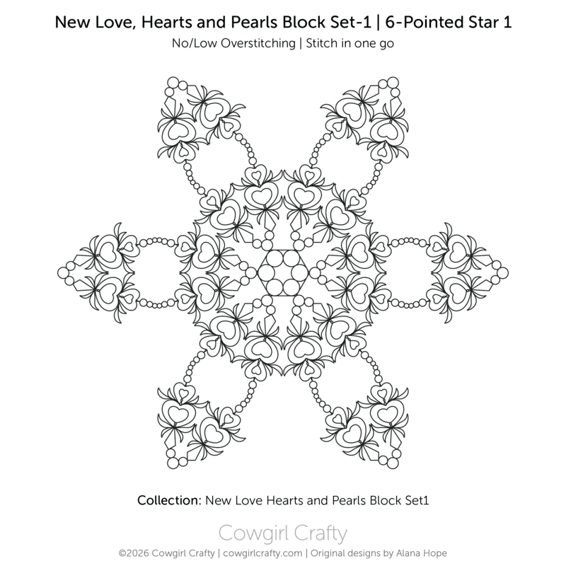 New Love, Hearts and Pearls Block Set-1 | 6-Pointed Star 1