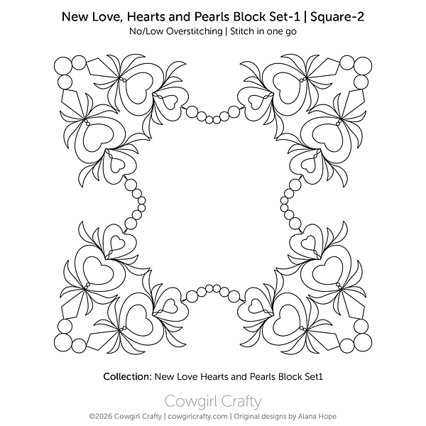 New Love, Hearts and Pearls Block Set 1 | Square-2