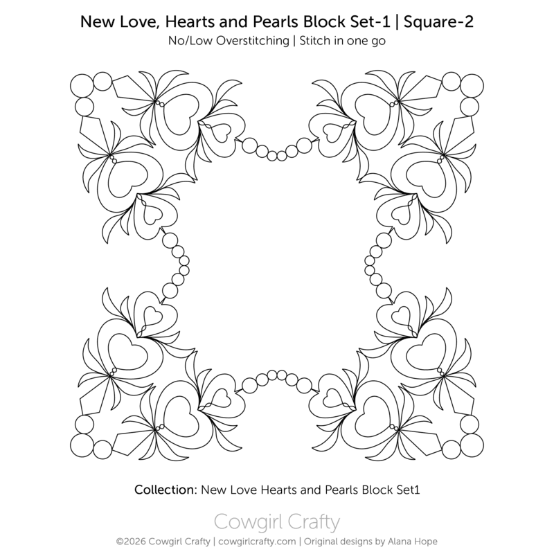 New Love, Hearts and Pearls Block Set 1 | Square-2