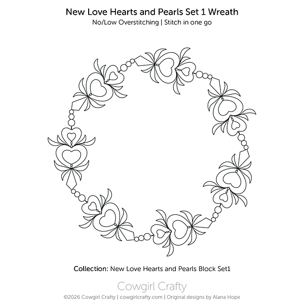 New Love Hearts and Pearls Set 1 Wreath