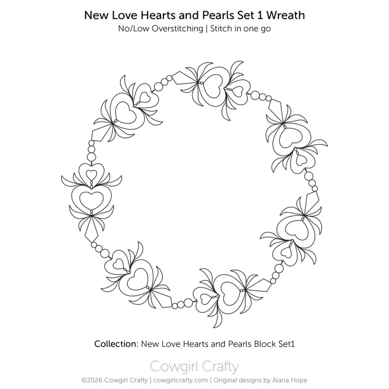 New Love Hearts and Pearls Set 1 Wreath