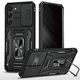 Case Samsung Galaxy A35 / A55 Noir Militaire avec Aimant