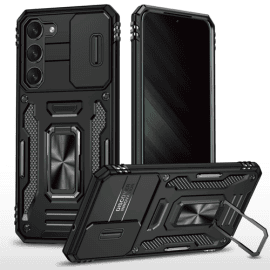 Case Samsung Galaxy A35 / A55 Noir Militaire avec Aimant