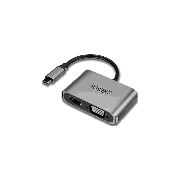 POWERX C TO HDMI + VGA+C+ USB Adapter-Y