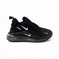 Nike Air Max 720  Negro con detalles blancos.