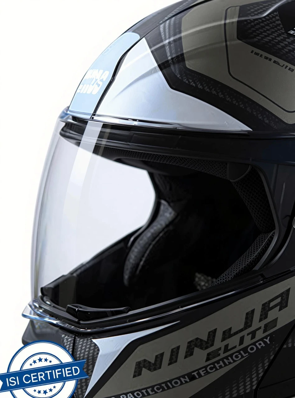 STUDDS NINJA ELITE SUPER D4 MATT BLACK N4 GREY C/V (L) STUDDS NINJA ELITE SUPER D4 MATT BLACK N4 GREY C/V (L)