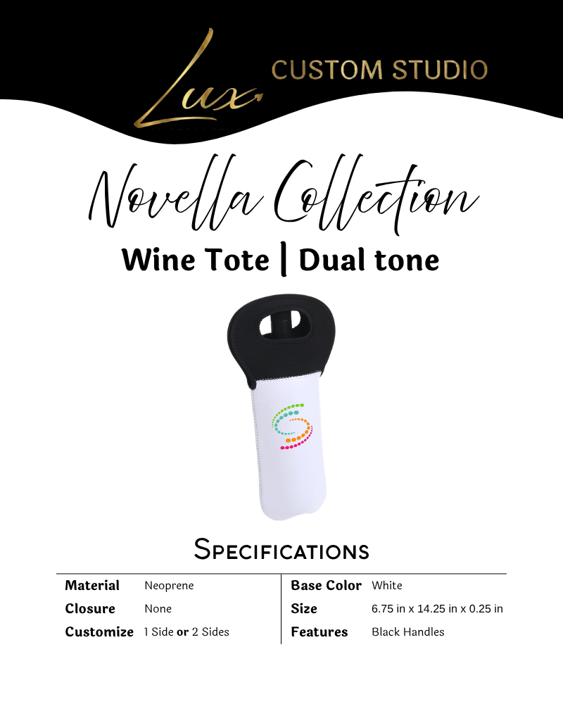 Novella Collection Wine Tote | Dual Tone