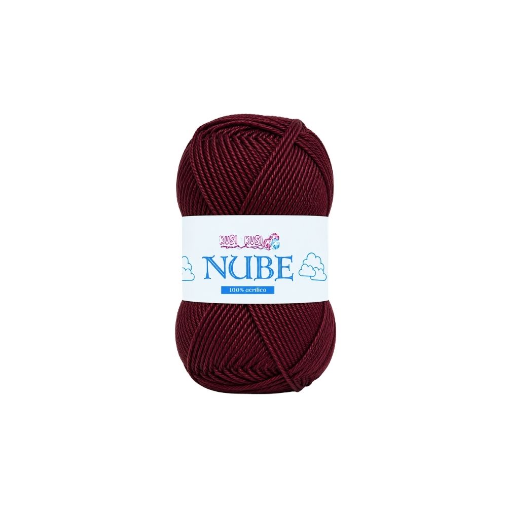 Lana Acrílica Nube Col 56 - Vinotinto Paquete X 6 ovillos X 50 gramos