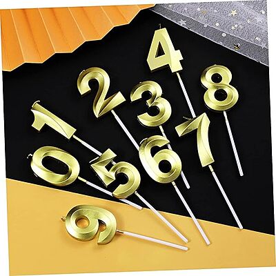 Number - 6 Gold Candle for Birthday or Anniversary Celebration
