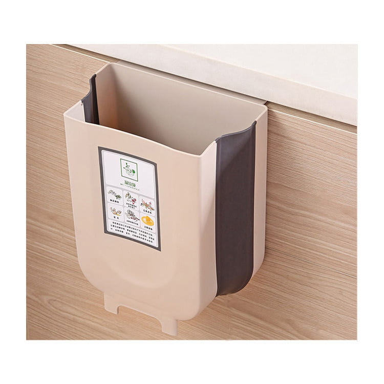 FOLDABLE KITCHEN TRASH CAN CABINET DOOR WALL MOUNTED TRASH CAN