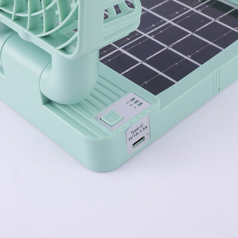 SOLAR ELECTRIC USB CHARGING MINI TABLE FAN