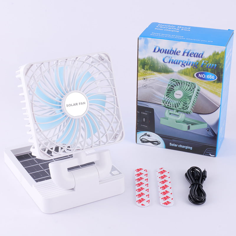 SOLAR ELECTRIC USB CHARGING MINI TABLE FAN