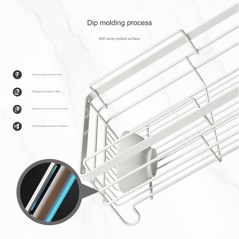 SDANT DISH DRAINER WITH CUTLERIES STORAGE