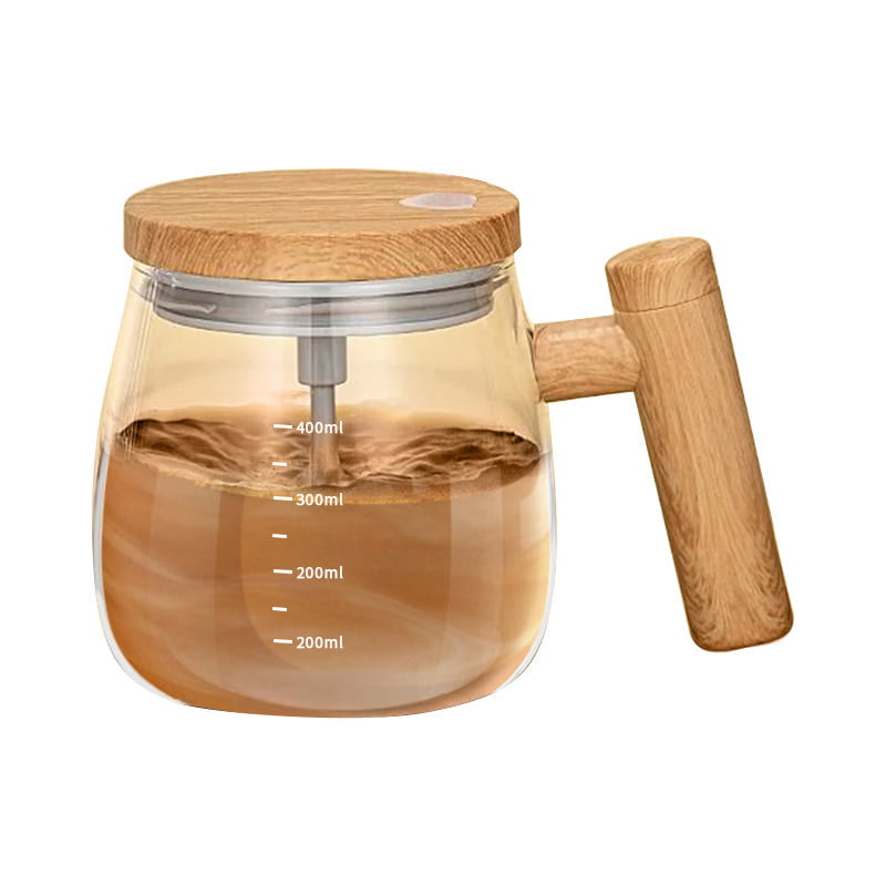 ELECTRIC AUTOMATIC COFFEE EGG BEVERAGE MILK STIRRING GLASS CUP