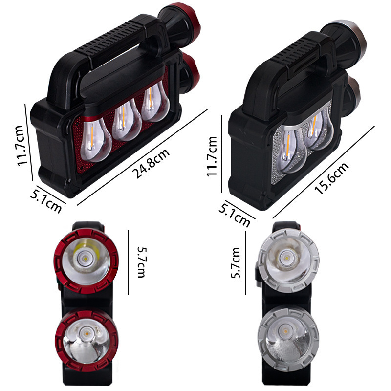 LONG-RANGE DOUBLE BULB SOLAR/ELECTRIC LAMP WITH TORCH