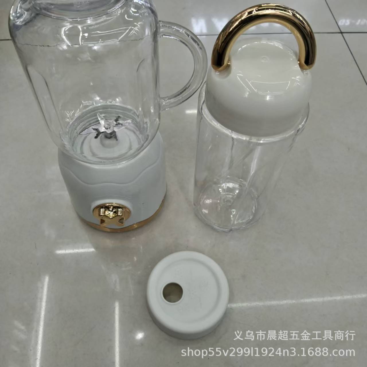 RETRO DOUBLE CUP AUTOMATIC JUICER SMOOTHIE MAKER FRUITS BLENDER