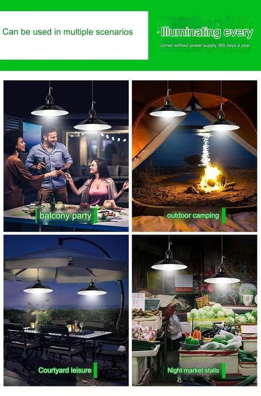 OUTDOOR/INDOOR SOLAR POWER STORAGE WITH TWO CHANDELIER WATER PROOF LIGHTS WITH SOLAR PANEL