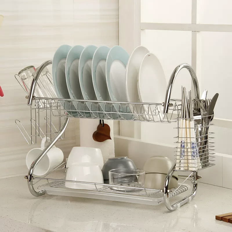 16 INCHES STAINLESS STEEL DISH DRAINER PLATE RACK