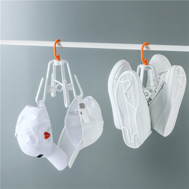 MULTIFUNCTIONAL PUNCH FREE PLASTIC HOOK SHOE RACK SANDAL RACK - 2 PIECES