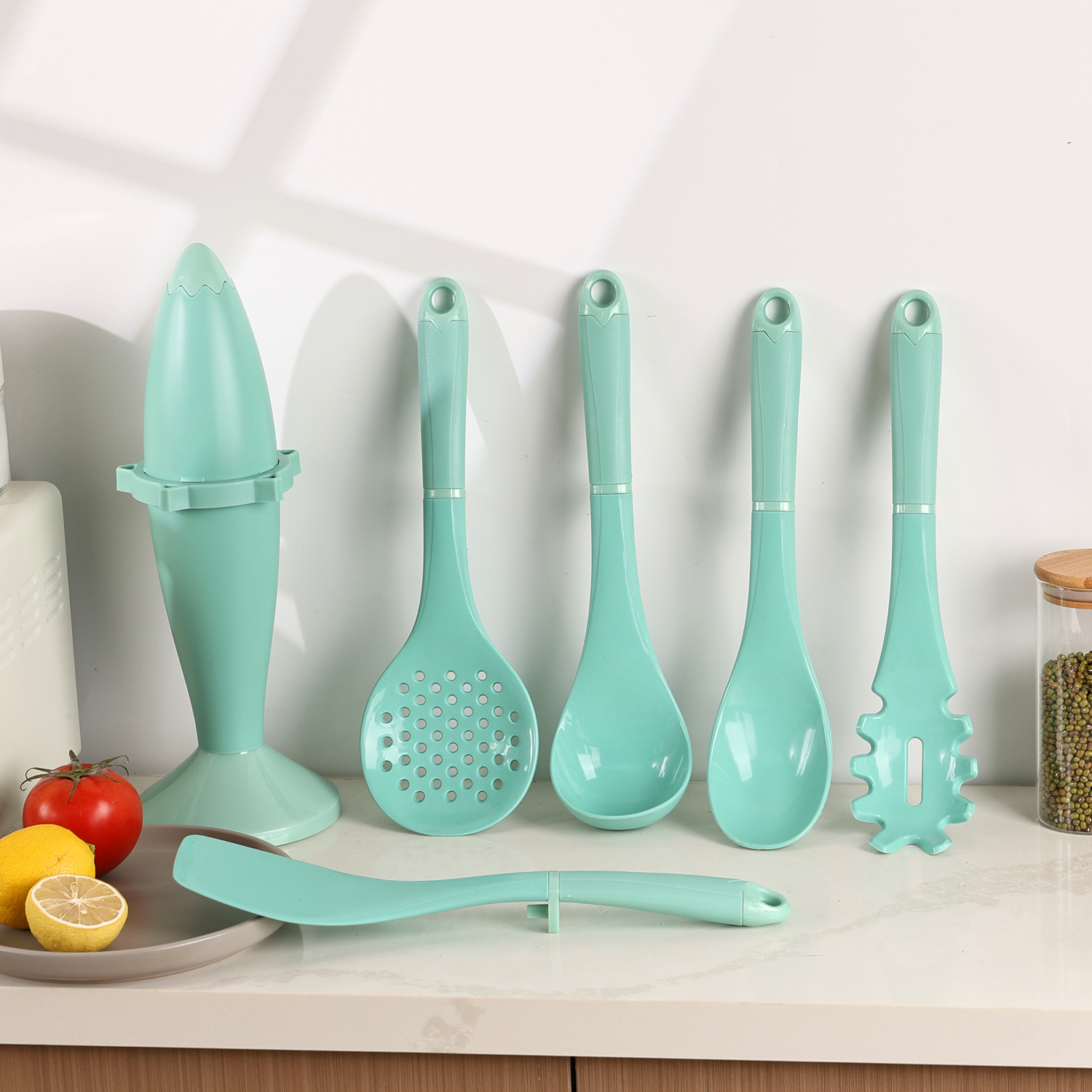 6 PIECES SILICONE COOKING SPOON SET