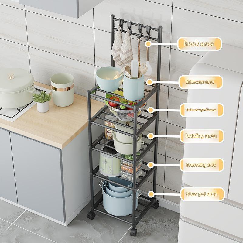 5 LAYERS MULTIFUNCTIONAL HOOK STORAGE RACK