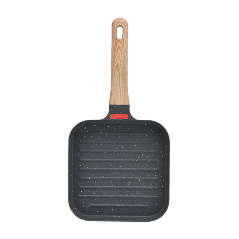 MULTIFUNCTIONAL MARBLE COATED NON-STICK SQUARE GRILL PAN FRY PAN