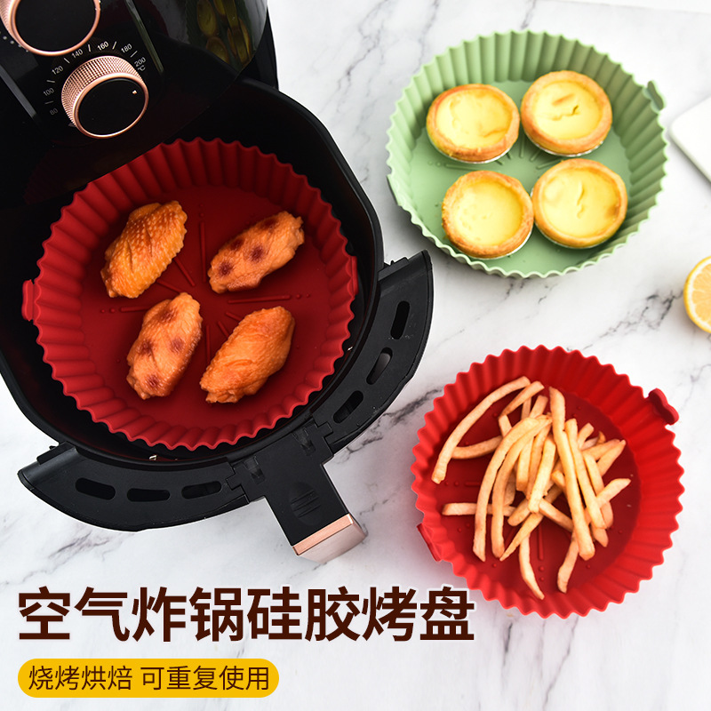 SILICONE AIR FRYER PLATE BIG SIZE AIR FRYER BOWL - REUSABLE - VERY THICK