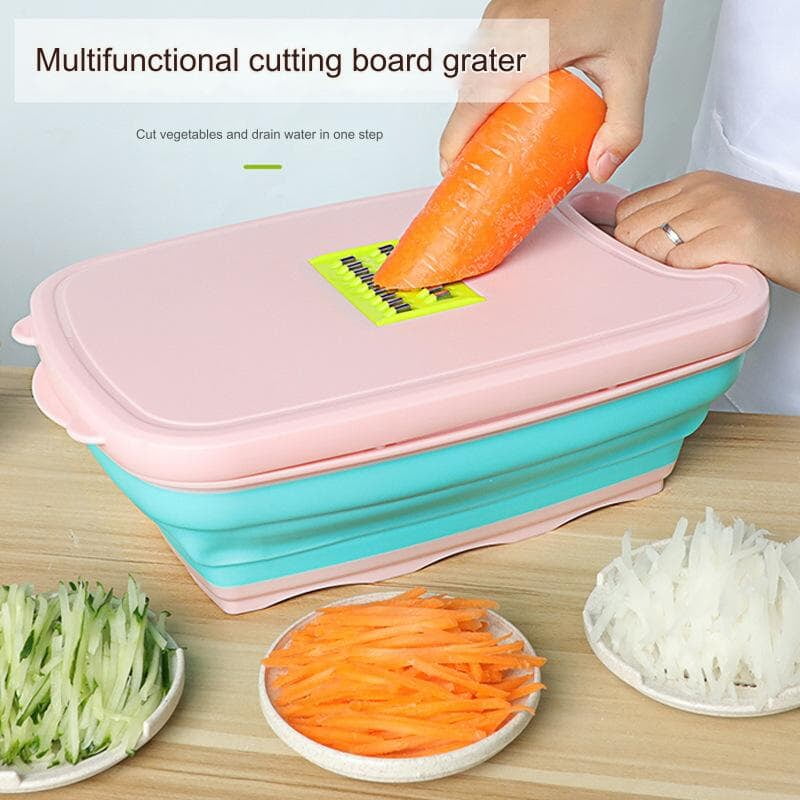 MULTIFUNCTIONAL CHOPPING BOARD WITH ACCESSORIES FRUIT VEGETABLE SLICER CHOPPER