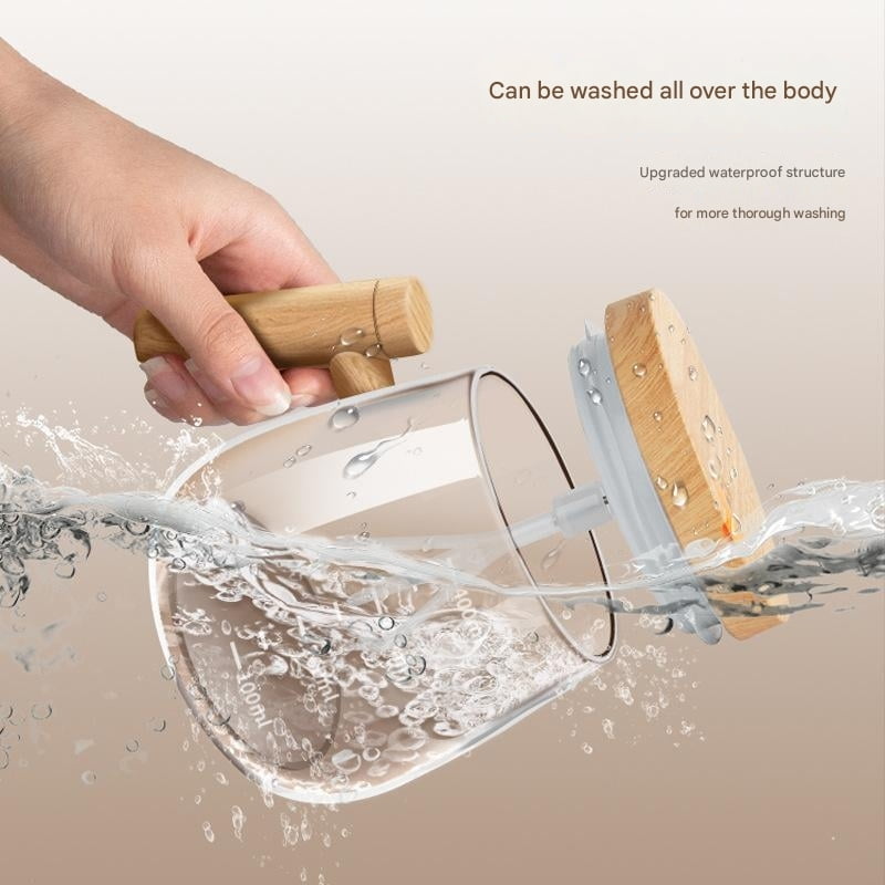 ELECTRIC AUTOMATIC COFFEE EGG BEVERAGE MILK STIRRING GLASS CUP