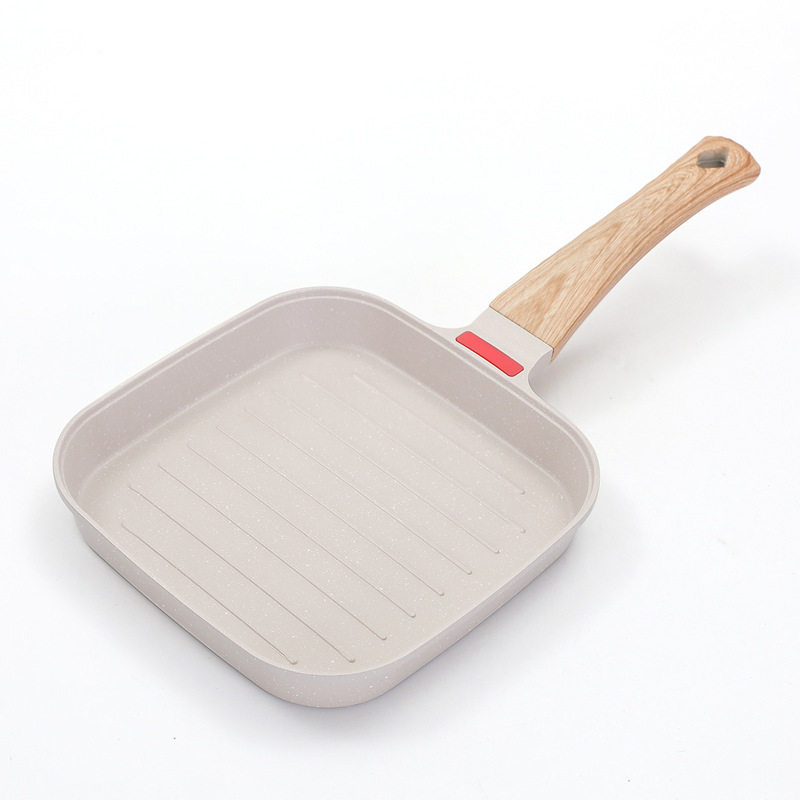 MULTIFUNCTIONAL MARBLE COATED NON-STICK SQUARE GRILL PAN FRY PAN
