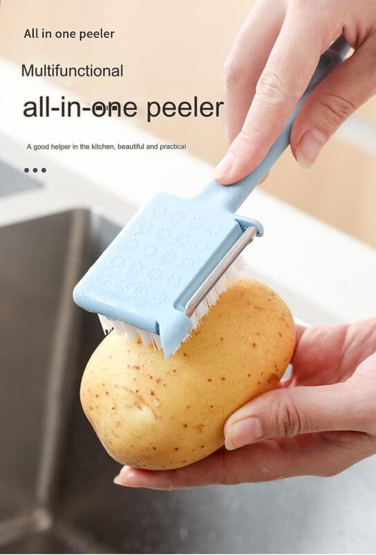 5IN1 MULTIFUNCTIONING KITCHEN TOOL - PEELER, GRINDER, BRUSH CAN OPENER &  BUDS DIGGER IN ONE