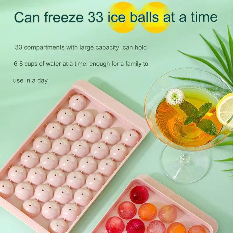 33 HOLES ICE BALLS MAKER ICE CUBES MAKER ICE MOLDER WITH COVER