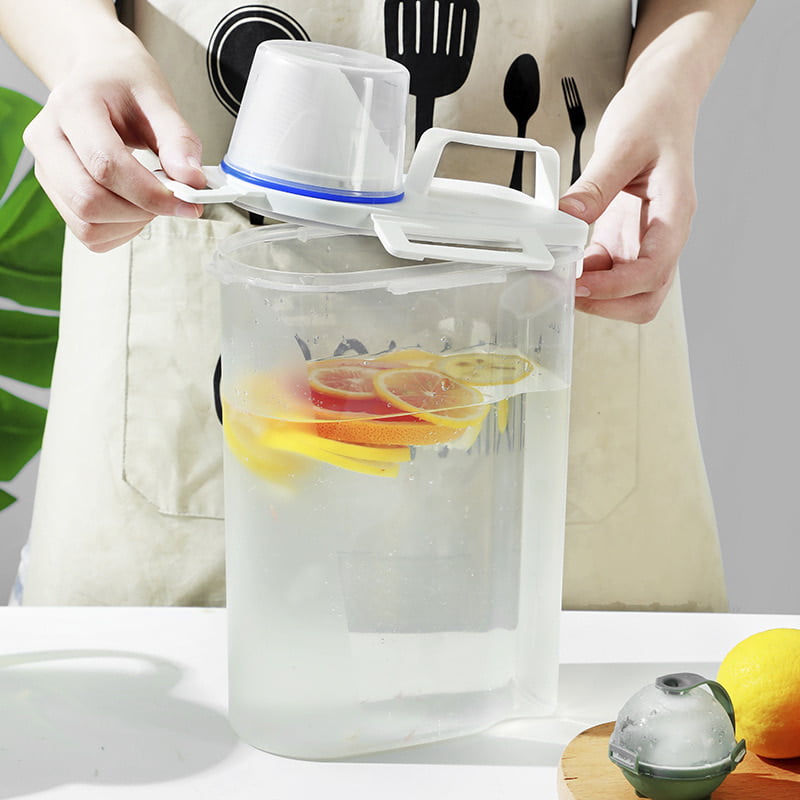 2,5L HOUSEHOLD MEASURING JUG WITH CUP / STORAGE  COLD WATER STORAGE/ FOOD STORAGE