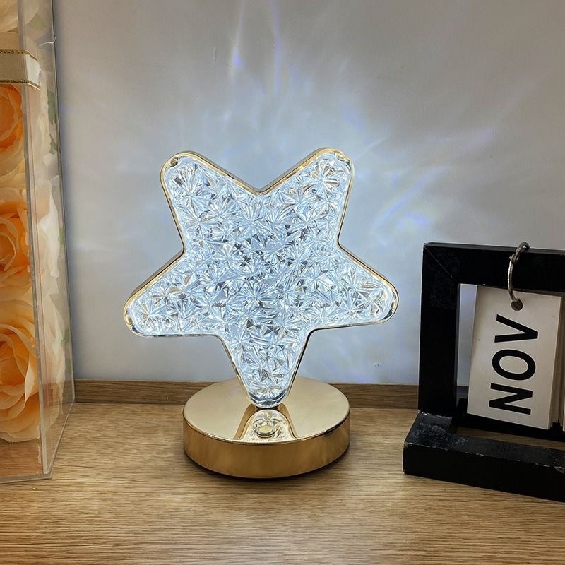 STAR / MOON RECHARGEABLE BED SIDE TABLE NIGHTLAMP WITH EYE PROTECTION