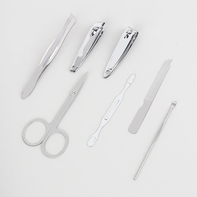 7 PCS SOUVENIR IEDA LEATHER BOX NAIL CARE SET MANICURE SET