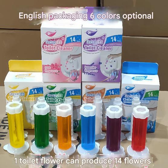 GEL FLOWER AROMATIC DEODORANT DISINFECTANT TOILET CLEANER