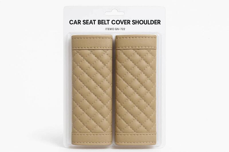 Premium 3-in-1 Car Comfort Set, Memory Foam Neck Pillow, Armrest Cushion and Seatbelt Covers