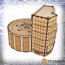 Terrain - TTCombat - Kicks Stadium (Sci-Fi X) Sports Arena Building Terrain