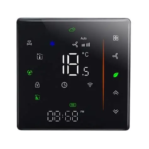 Zigbee Thermostat Fancoil - Black