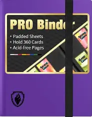 Fabmaker Heavy Duty 9-Pocket Binder - 360 Cards - Purple