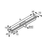 LINEAR DRAIN 600MM INOX-SUPER SLIM PRO