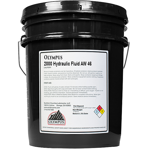 Olympus 2000 Hydraulic Fluid Aw 46 Iso 46 (5 Gallon)