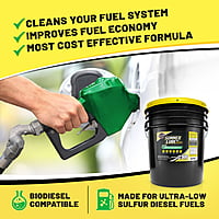 Opti-Lube Summer+ Formula Diesel Fuel Additive - 5 Gallon Pail with 1 Heavy Duty Metal Pail Pump and 4 Empty 4oz Bottles. Treats up to 12,800 Gallons Opti-Lube Summer+ Formula Diesel Fuel Additive - 5 Gallon Pail with 1 Heavy Duty Metal Pail Pump and 4 Empty 4oz Bottles. Treats up to 12,800 Gallons