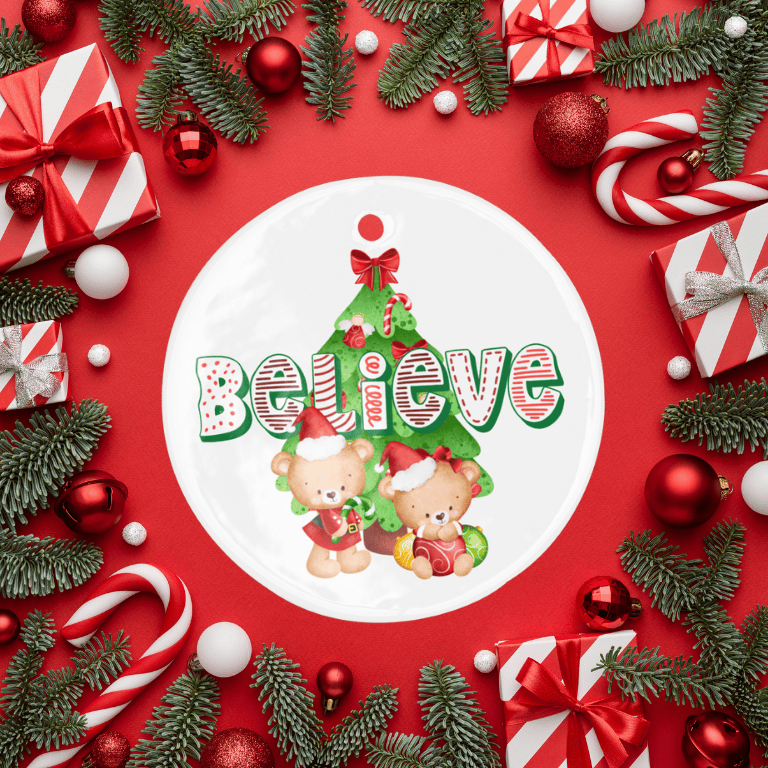 Believe Christmas Ornament