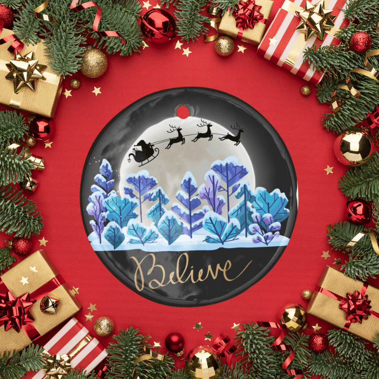 Believe Christmas Ornament