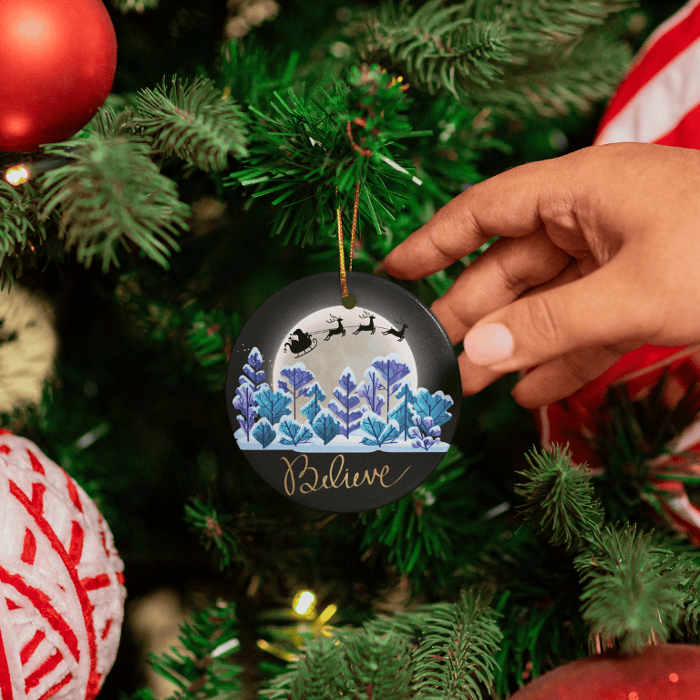 Believe Christmas Ornament