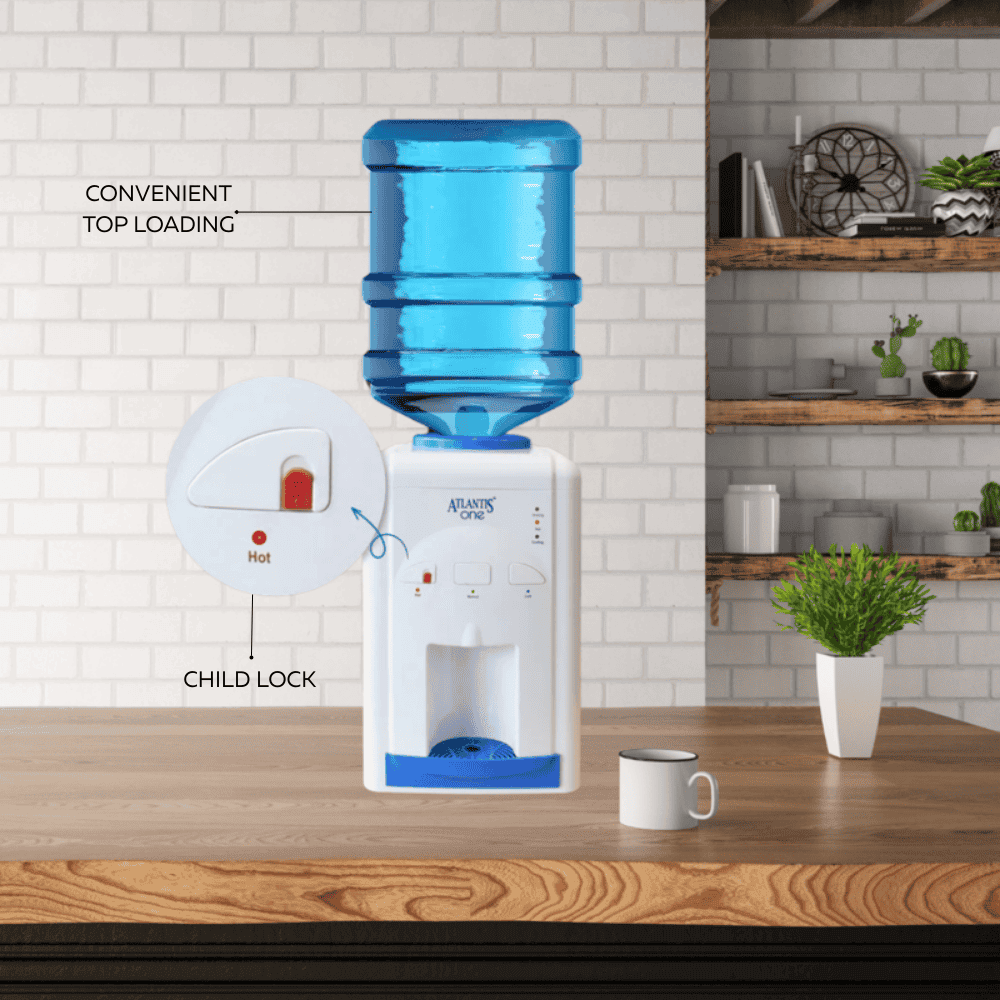 Atlantis One portable water dispenser for small apartment living.