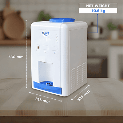 Dimension of Atlantis One Table Top Water Dispenser with Hot/Cold and Normal Water Option