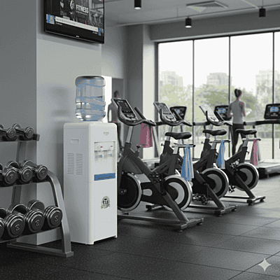 Atlantis One displaying the three-tap system for instant hot, cold, and room temperature water.